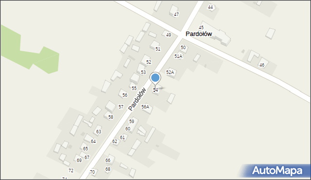 Pardołów, Pardołów, 54, mapa Pardołów