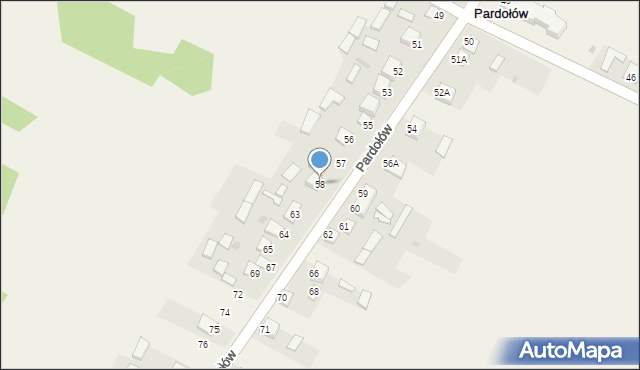 Pardołów, Pardołów, 58, mapa Pardołów