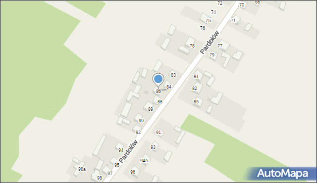 Pardołów, Pardołów, 86, mapa Pardołów