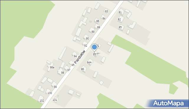 Pardołów, Pardołów, 93, mapa Pardołów