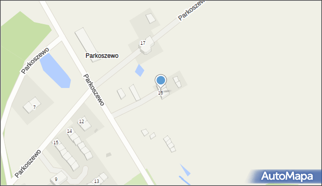 Parkoszewo, Parkoszewo, 16, mapa Parkoszewo