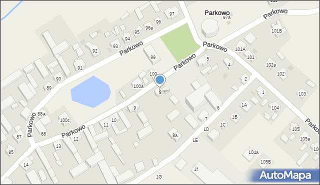 Parkowo, Parkowo, 8, mapa Parkowo