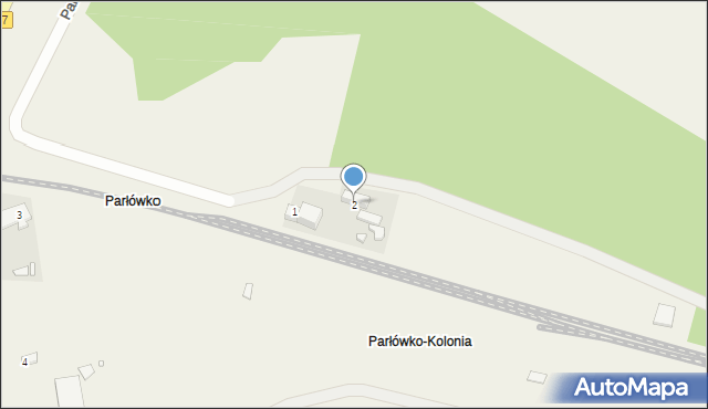 Parłówko, Parłówko, 2, mapa Parłówko