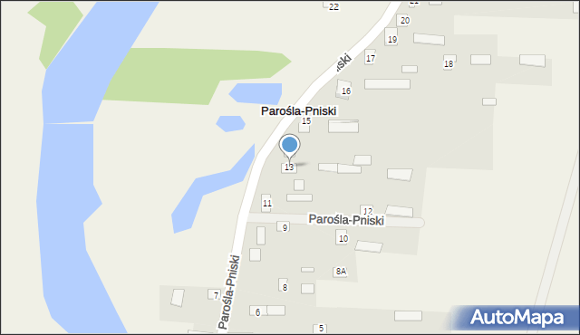 Parośla-Pniski, Parośla-Pniski, 13, mapa Parośla-Pniski