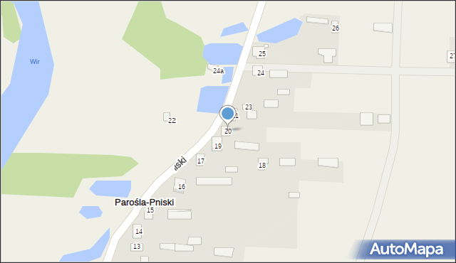 Parośla-Pniski, Parośla-Pniski, 20, mapa Parośla-Pniski