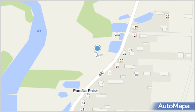 Parośla-Pniski, Parośla-Pniski, 22, mapa Parośla-Pniski