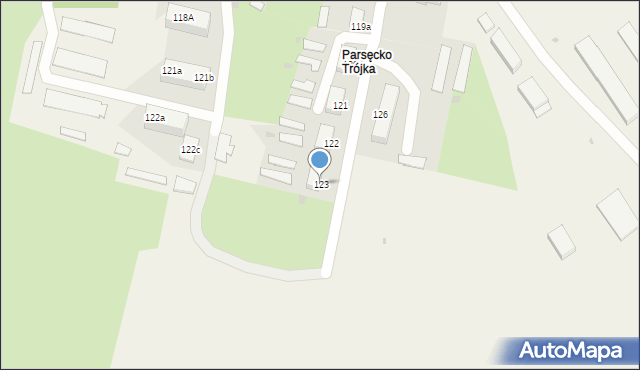 Parsęcko, Parsęcko, 123, mapa Parsęcko