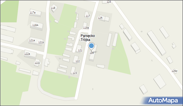 Parsęcko, Parsęcko, 126, mapa Parsęcko