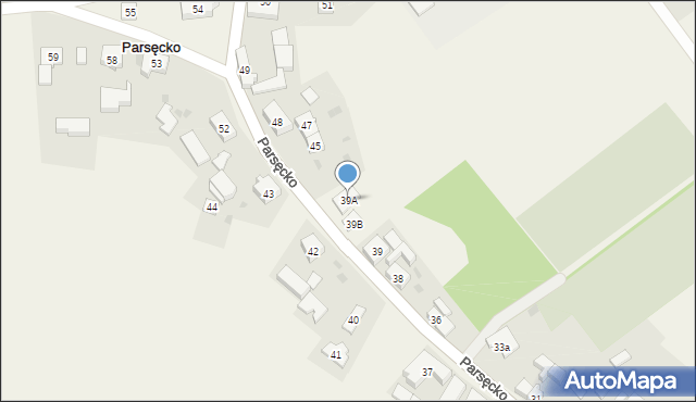 Parsęcko, Parsęcko, 39A, mapa Parsęcko
