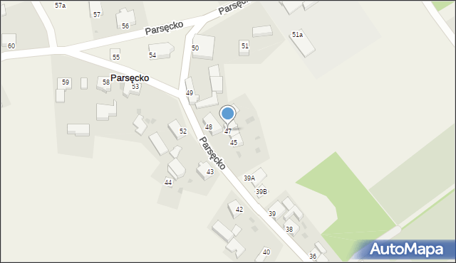 Parsęcko, Parsęcko, 47, mapa Parsęcko