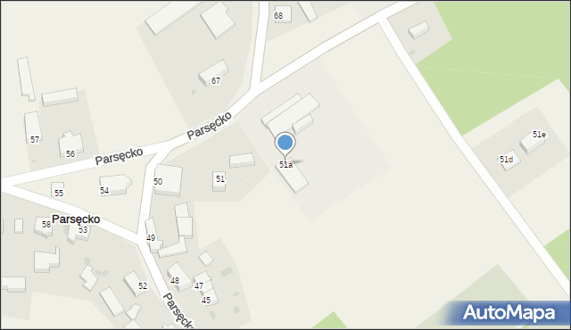 Parsęcko, Parsęcko, 51a, mapa Parsęcko