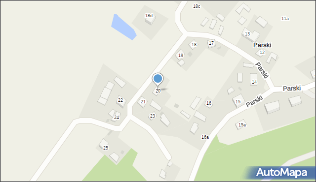 Parski, Parski, 20, mapa Parski