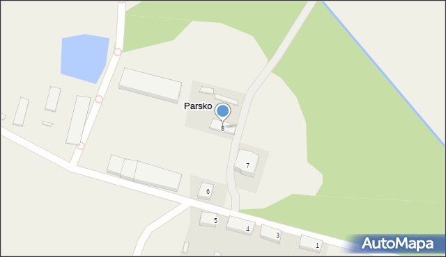 Parsko, Parsko, 8, mapa Parsko