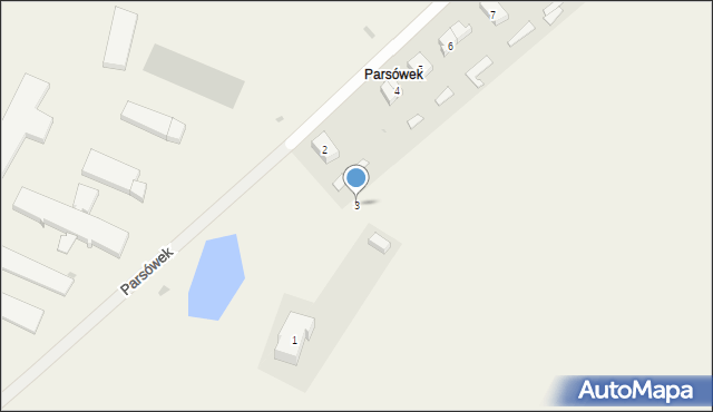 Parsówek, Parsówek, 3, mapa Parsówek