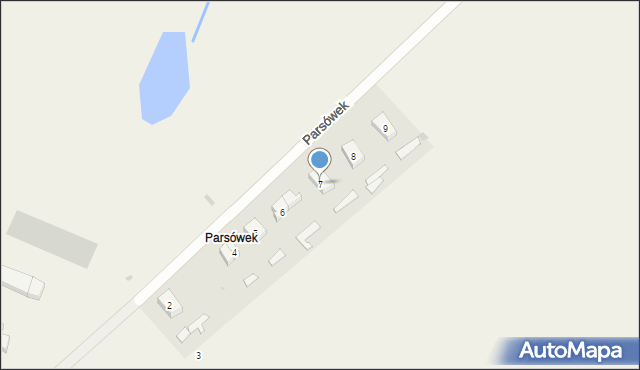 Parsówek, Parsówek, 7, mapa Parsówek