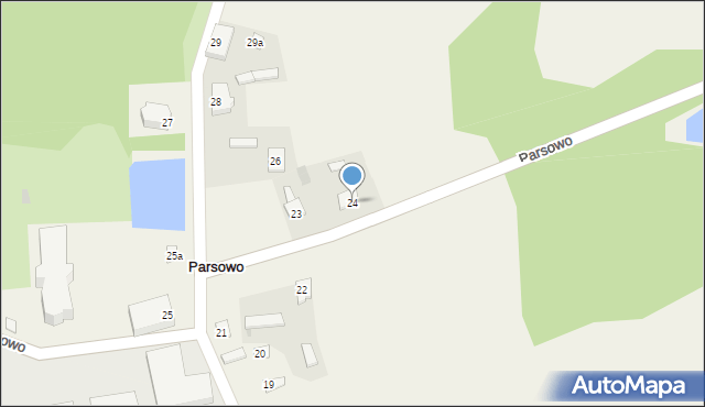 Parsowo, Parsowo, 24, mapa Parsowo