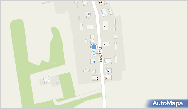 Parsowo, Parsowo, 5a, mapa Parsowo