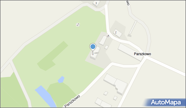 Parszkowo, Parszkowo, 1, mapa Parszkowo