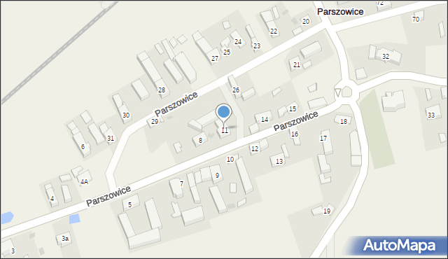 Parszowice, Parszowice, 11, mapa Parszowice