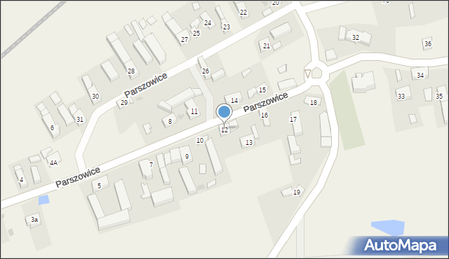 Parszowice, Parszowice, 12, mapa Parszowice