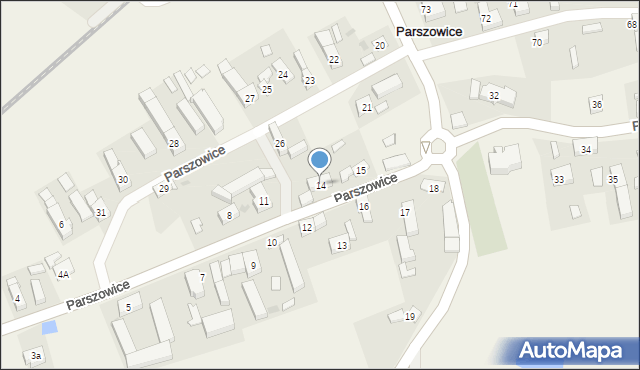 Parszowice, Parszowice, 14, mapa Parszowice