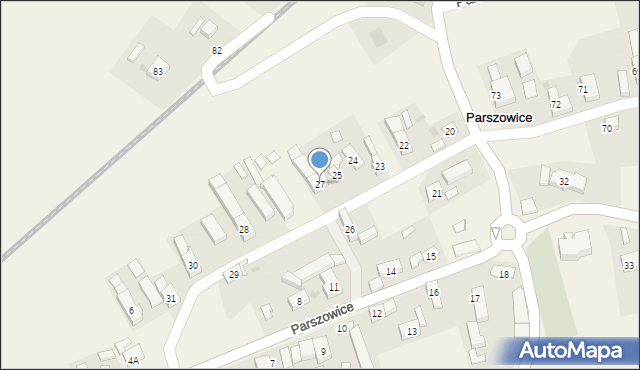 Parszowice, Parszowice, 27, mapa Parszowice