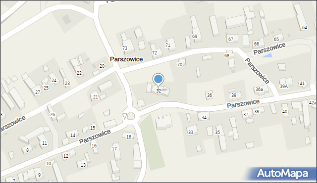 Parszowice, Parszowice, 32, mapa Parszowice