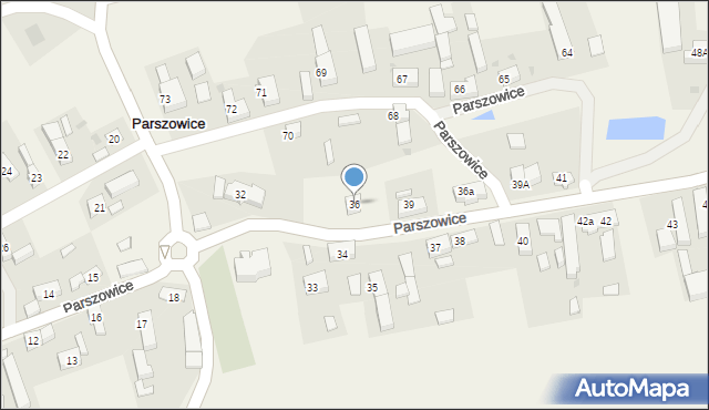 Parszowice, Parszowice, 36, mapa Parszowice