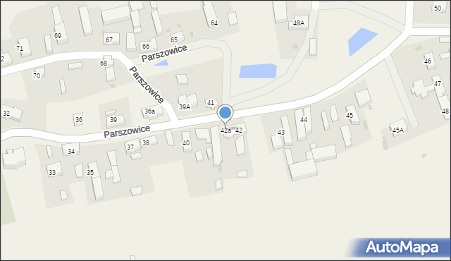 Parszowice, Parszowice, 42a, mapa Parszowice