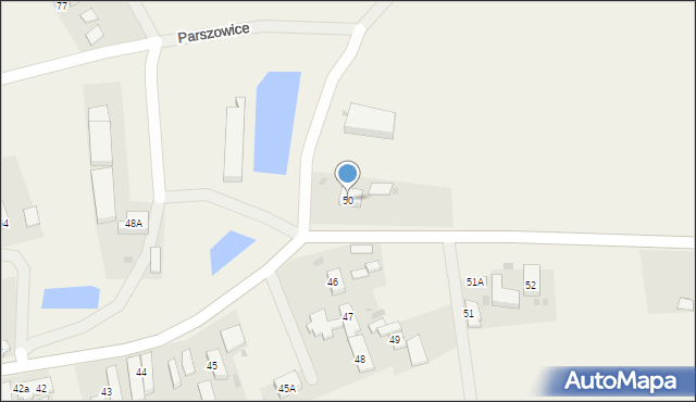 Parszowice, Parszowice, 50, mapa Parszowice