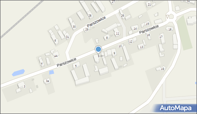 Parszowice, Parszowice, 7, mapa Parszowice
