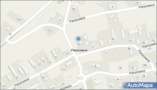 Parszowice, Parszowice, 73, mapa Parszowice