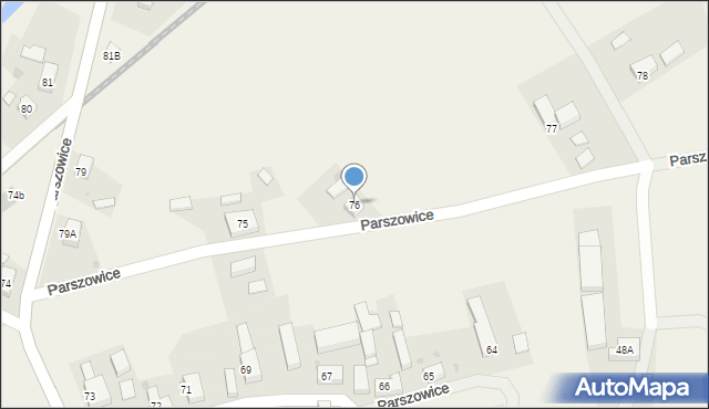 Parszowice, Parszowice, 76, mapa Parszowice