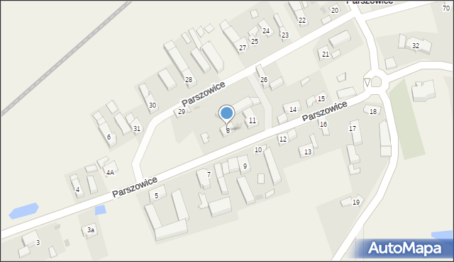 Parszowice, Parszowice, 8, mapa Parszowice