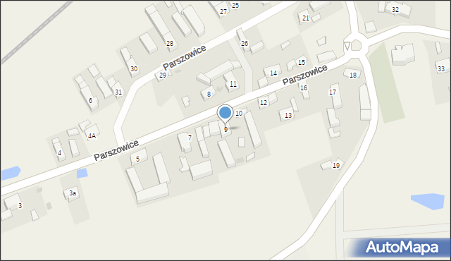 Parszowice, Parszowice, 9, mapa Parszowice