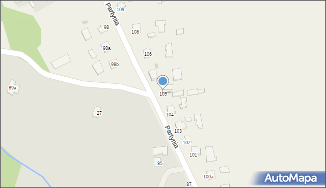 Partynia, Partynia, 105, mapa Partynia