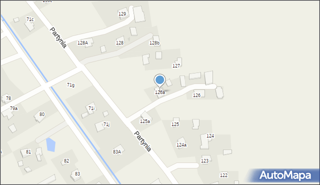 Partynia, Partynia, 126a, mapa Partynia