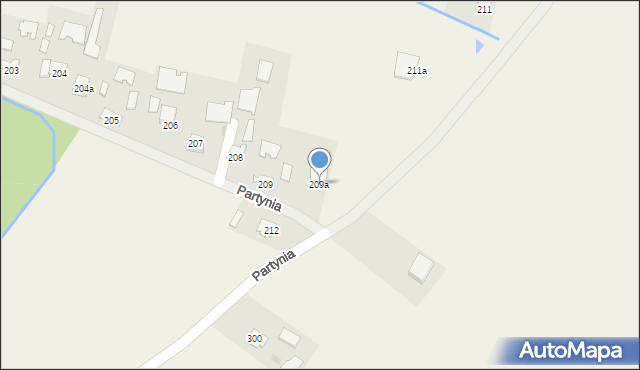 Partynia, Partynia, 209a, mapa Partynia