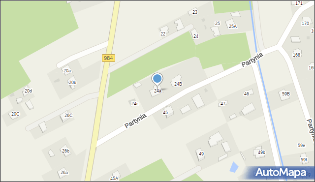 Partynia, Partynia, 24a, mapa Partynia