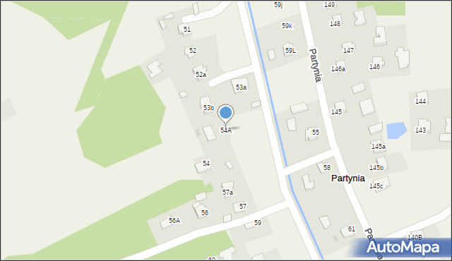 Partynia, Partynia, 54A, mapa Partynia
