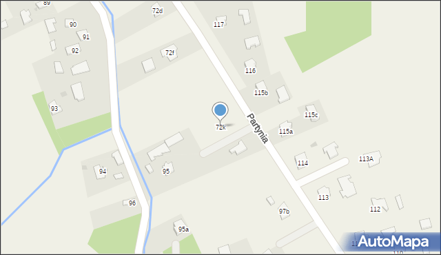 Partynia, Partynia, 72k, mapa Partynia