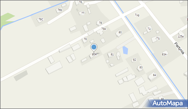 Partynia, Partynia, 80A, mapa Partynia