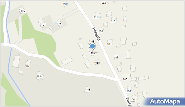 Partynia, Partynia, 98a, mapa Partynia