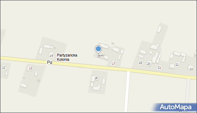 Partyzancka Kolonia, Partyzancka Kolonia, 15, mapa Partyzancka Kolonia