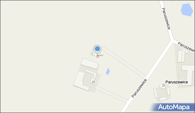 Paruszewice, Paruszewice, 15, mapa Paruszewice