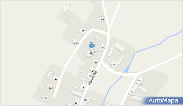 Paruszka, Paruszka, 20A, mapa Paruszka