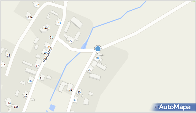 Paruszka, Paruszka, 28/1, mapa Paruszka