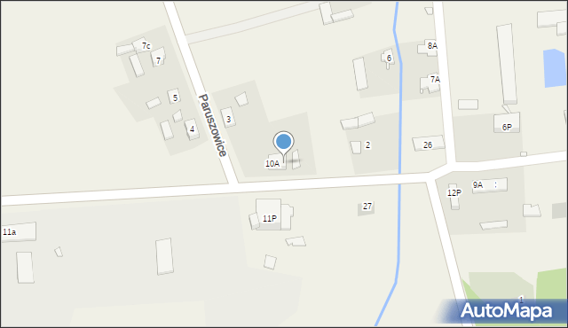 Paruszowice, Paruszowice, 10B, mapa Paruszowice