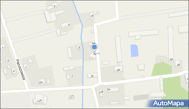 Paruszowice, Paruszowice, 7A, mapa Paruszowice