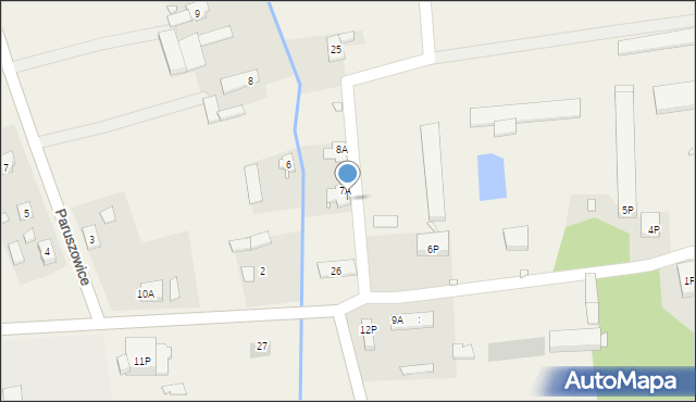 Paruszowice, Paruszowice, 7B, mapa Paruszowice